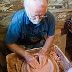Joe Finch in his pottery 2016